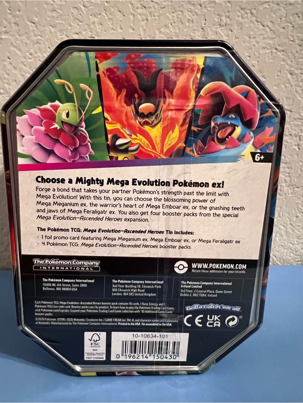 Authentic Factory Sealed Pokemon Mega Evolution Ascended Hero’s Collectable Tin - Picture 2 of 6